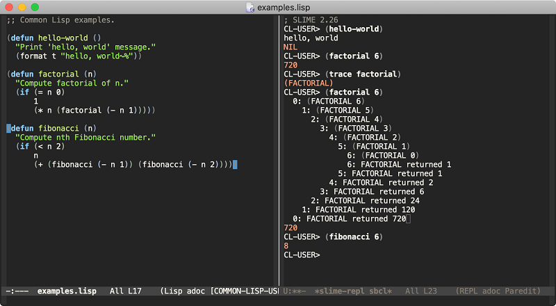 lisp-programming-screen-example