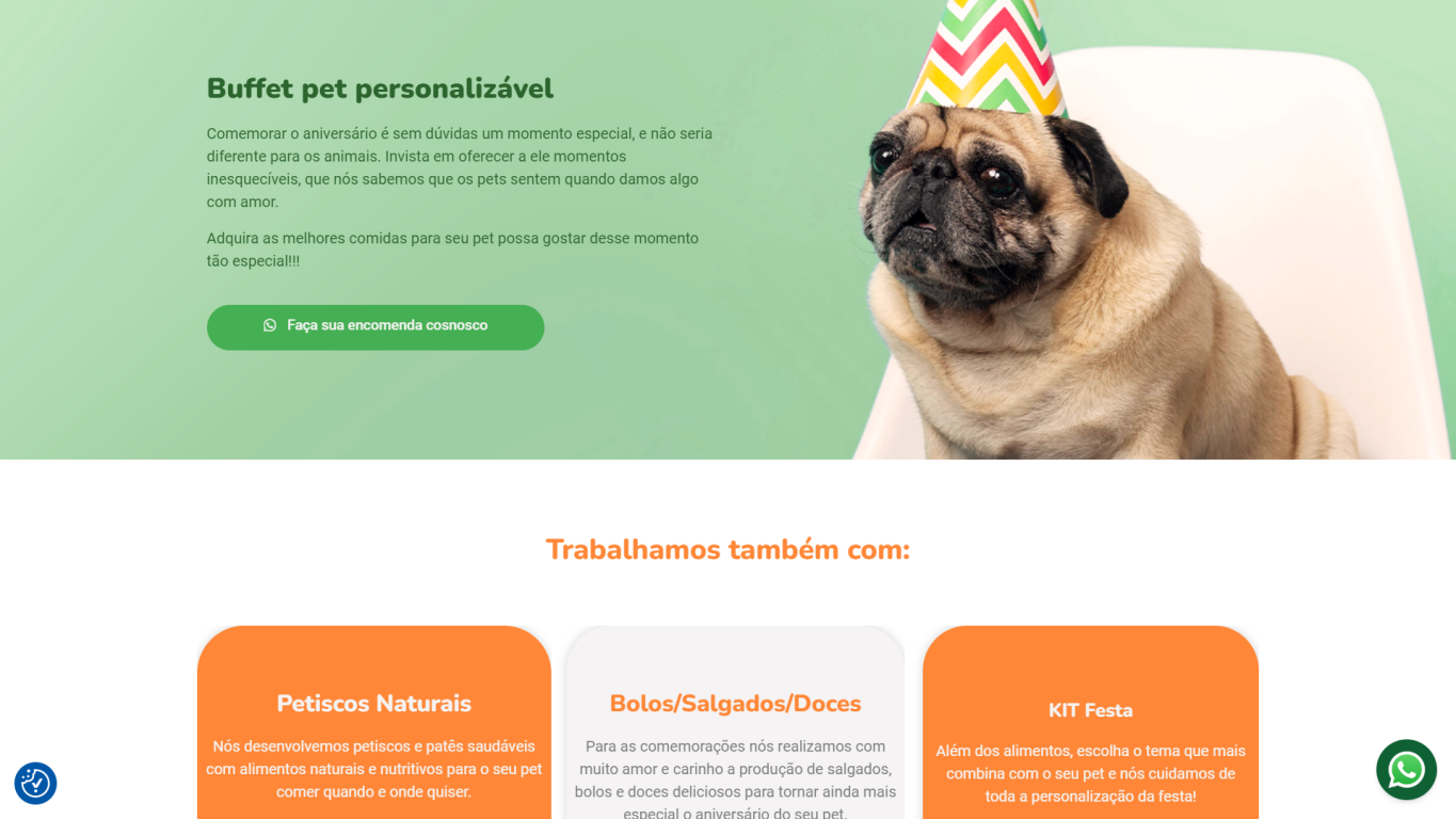 Site desenvolvido para a Mundo Pata Sobre