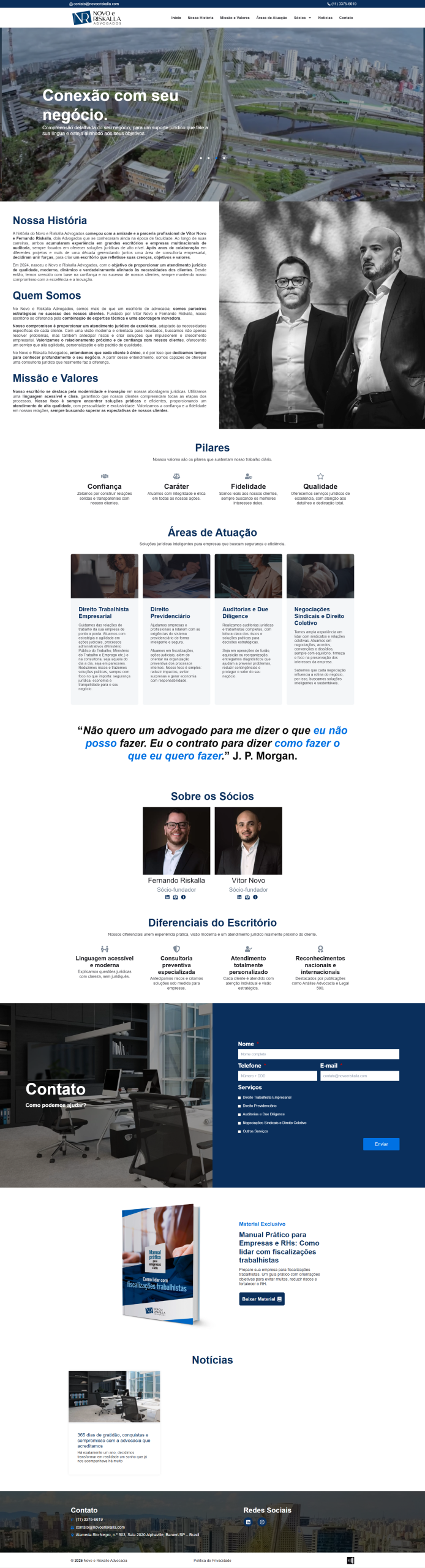 Site Novo e Riskalla Advogados